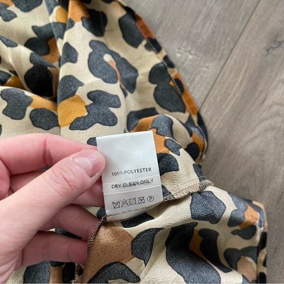 New Judith March Leopard Print Tie Bow Strap Dress - Picture 5 of 5